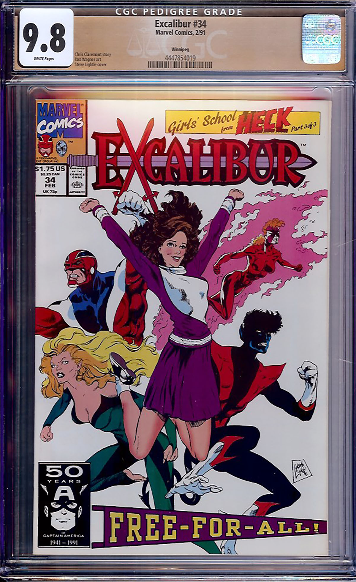 Excalibur #34 CGC 9.8 w Winnipeg