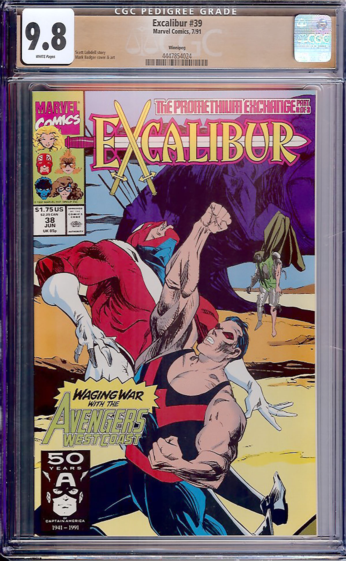 Excalibur #39 CGC 9.8 w Winnipeg