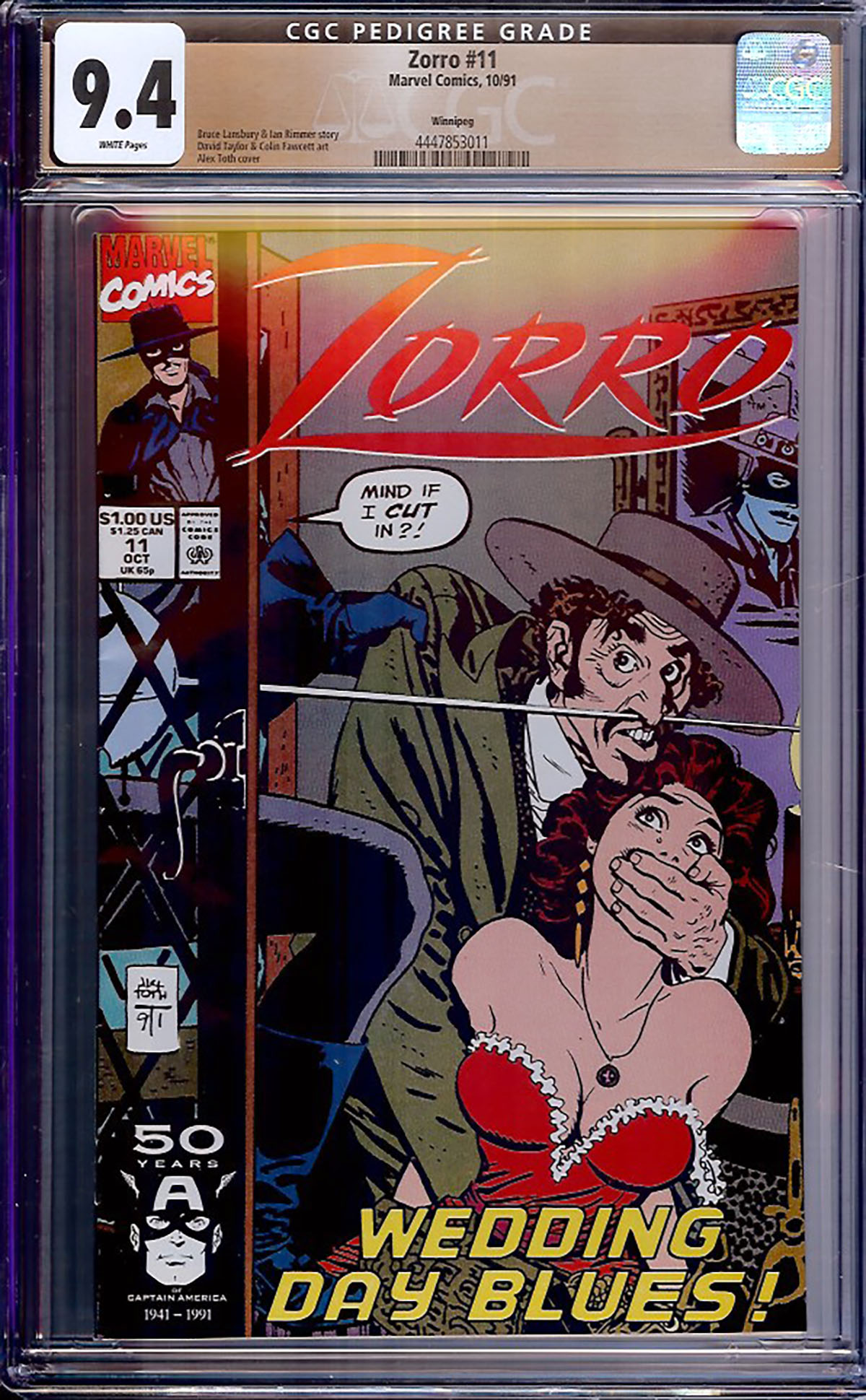 Zorro #11 CGC 9.4 w Winnipeg