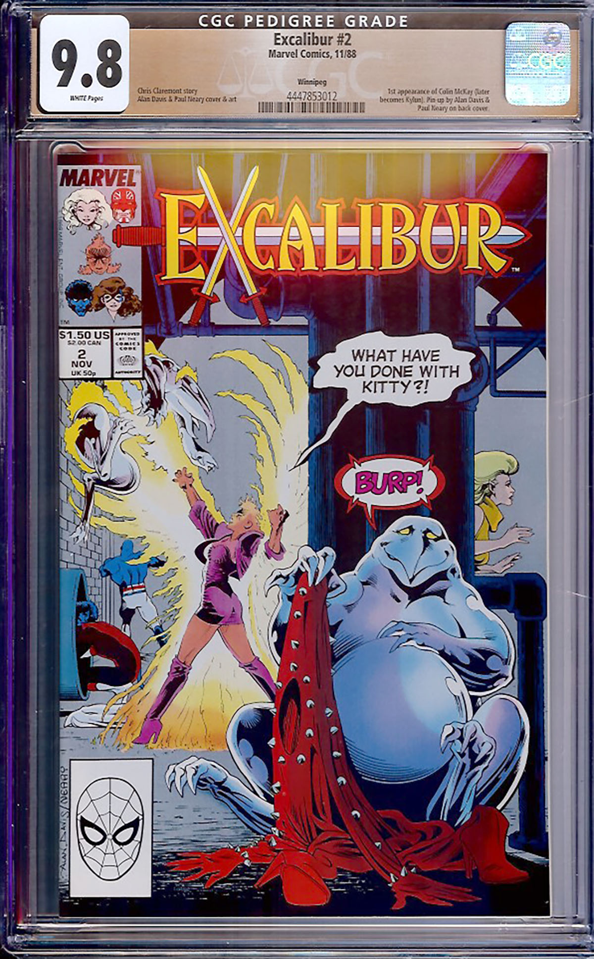 Excalibur #2 CGC 9.8 w Winnipeg