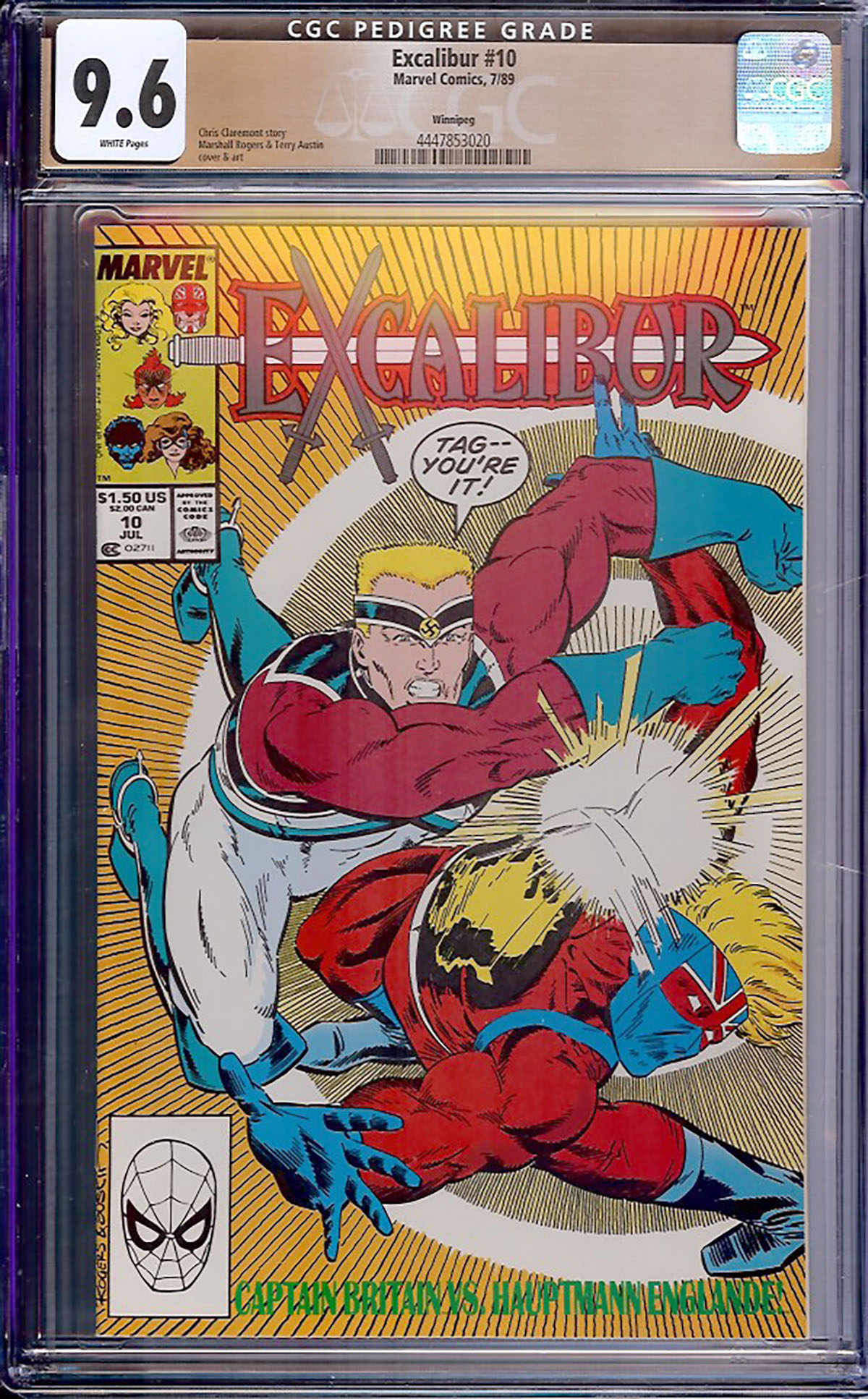 Excalibur #10 CGC 9.6 w Winnipeg