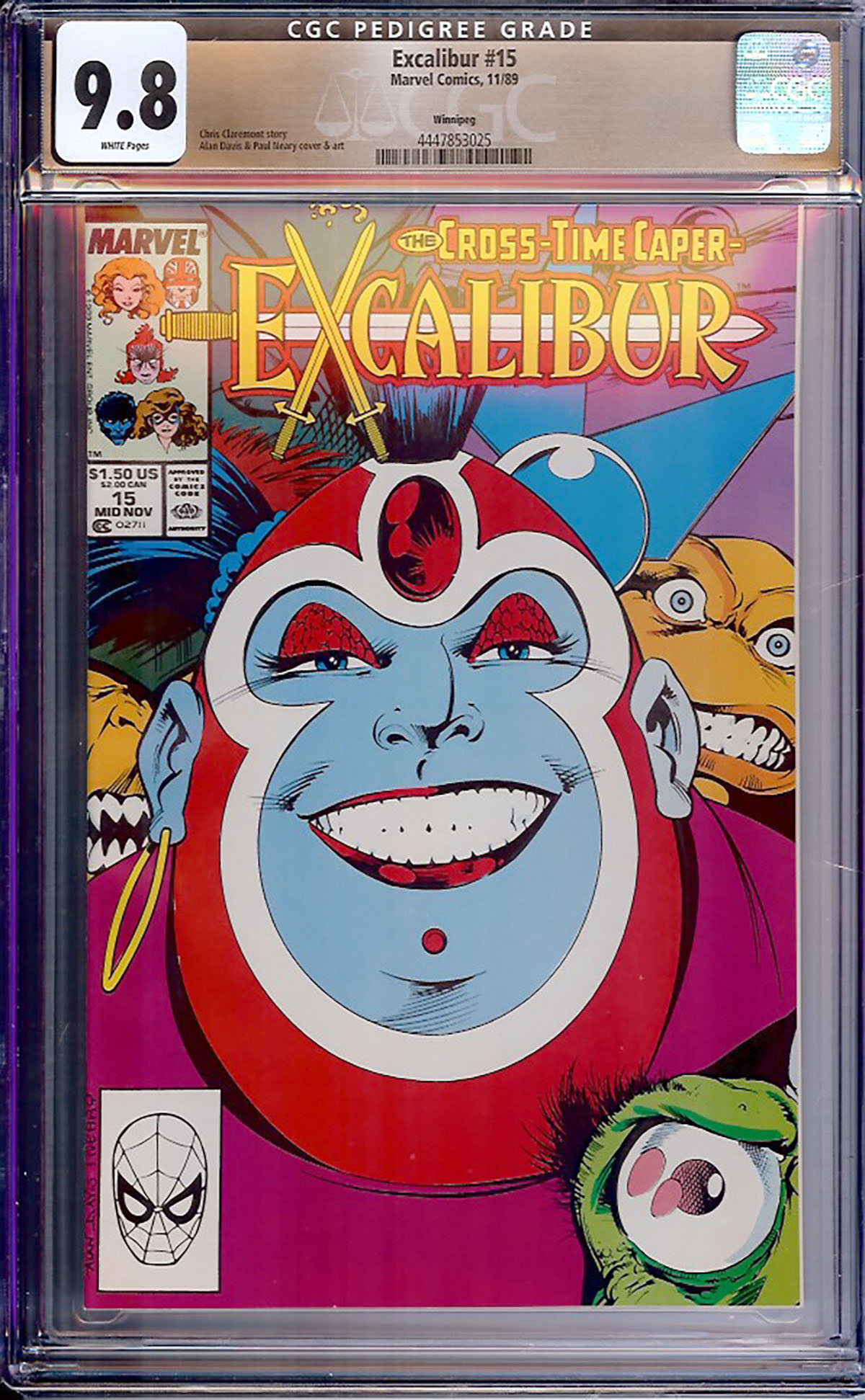 Excalibur #15 CGC 9.8 w Winnipeg