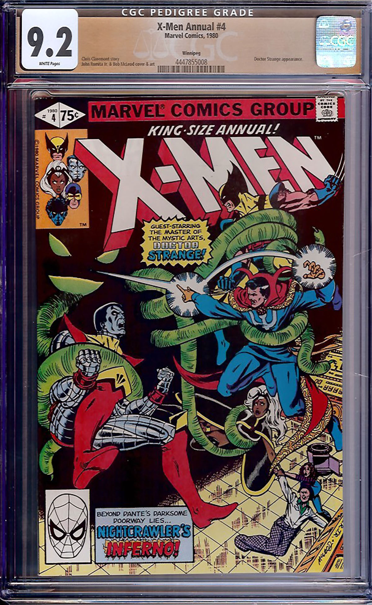 X-Men Annual #4 CGC 9.2 w Winnipeg