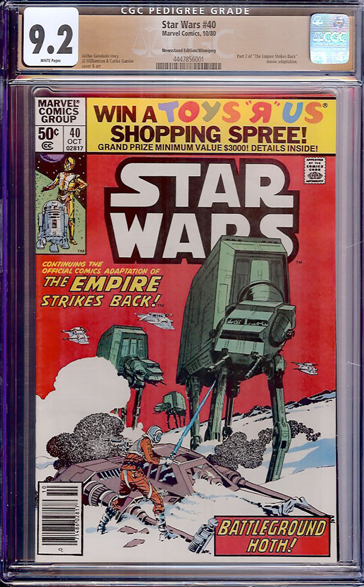 Star Wars #40 CGC 9.2 w Winnipeg