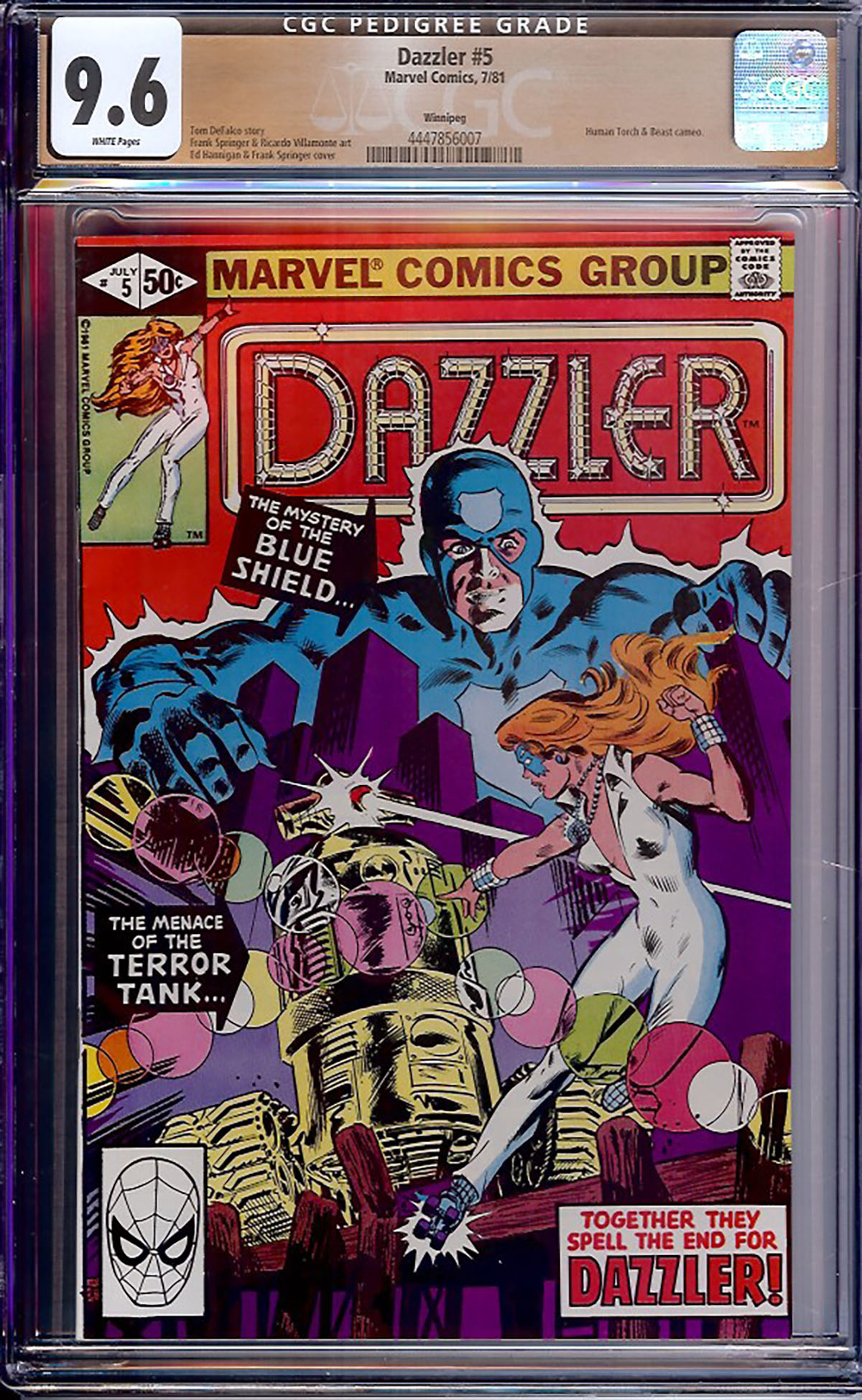 Dazzler #5 CGC 9.6 w Winnipeg