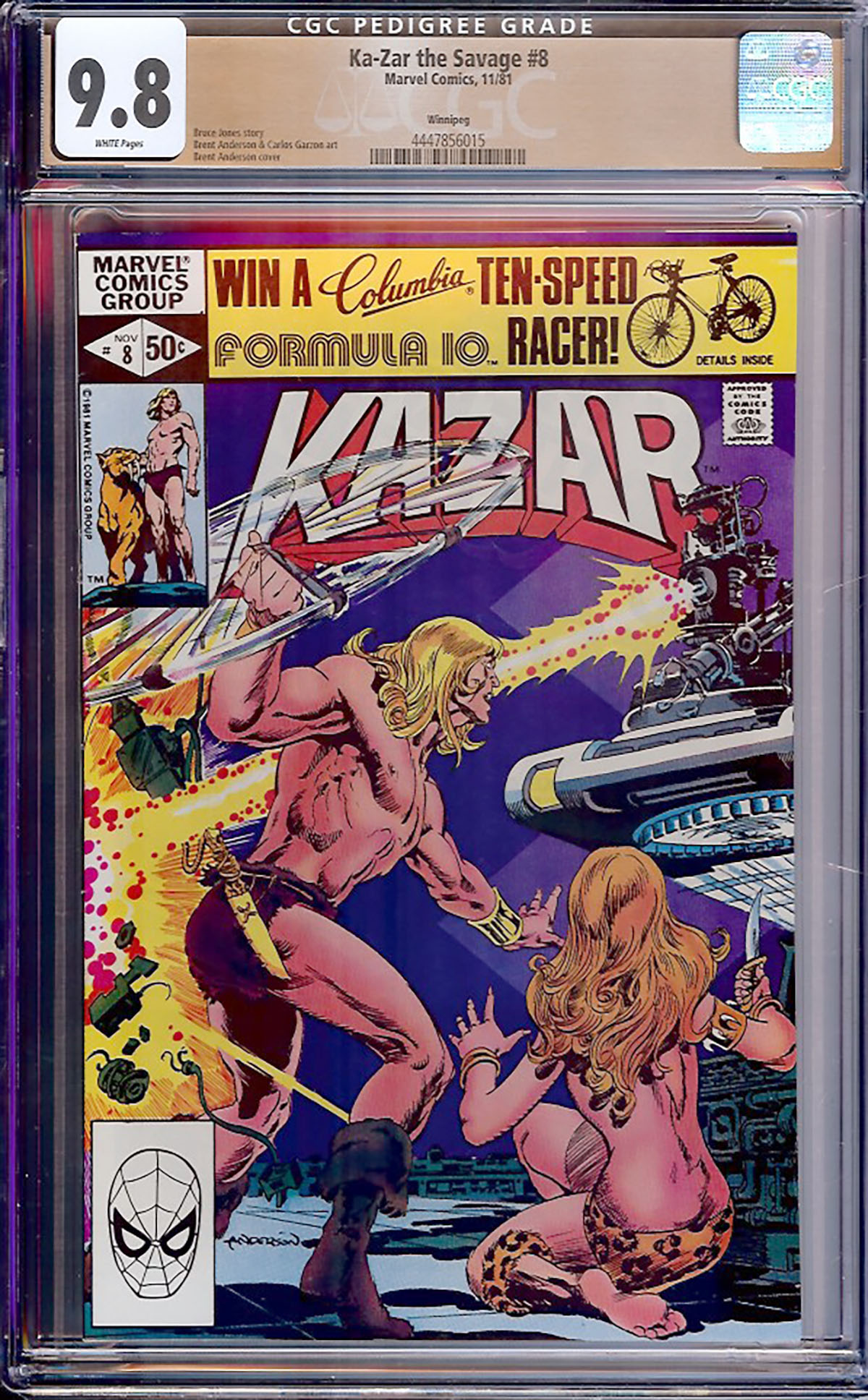 Ka-Zar the Savage #8 CGC 9.8 w Winnipeg