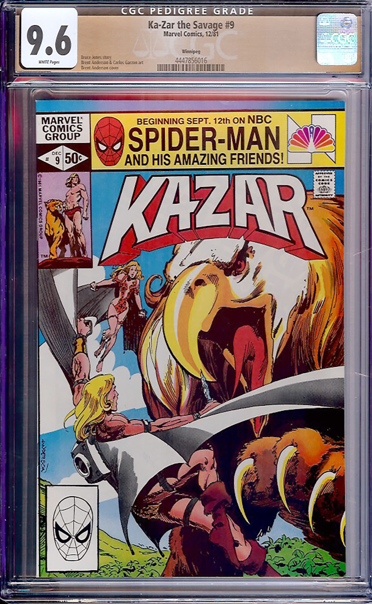 Ka-Zar the Savage #9 CGC 9.6 w Winnipeg