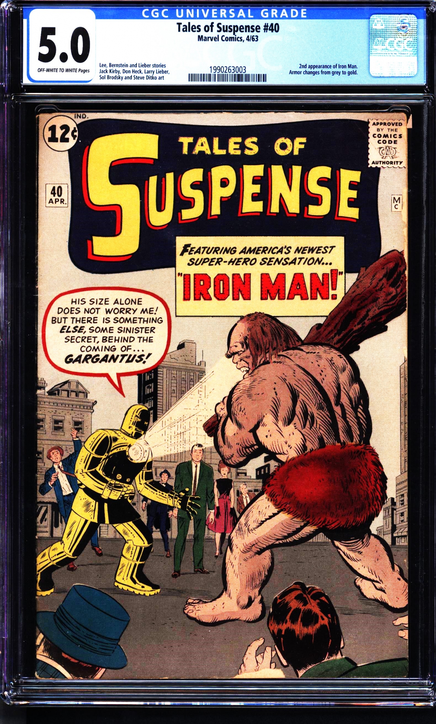 Tales of Suspense #40 CGC 5.0 ow/w