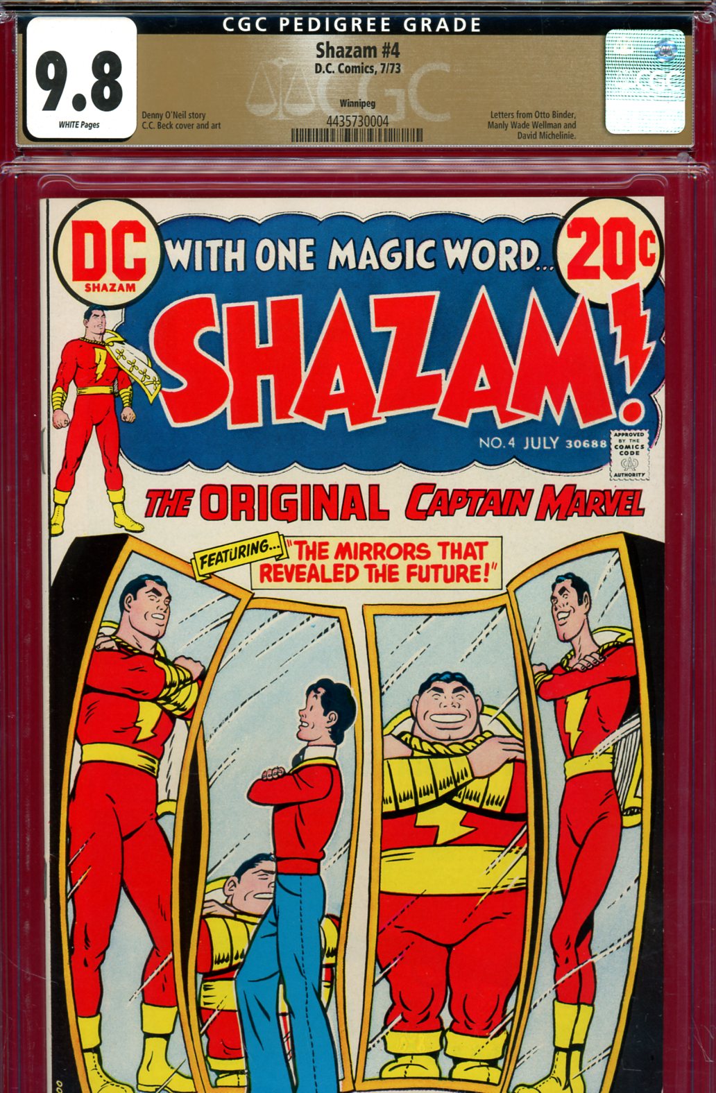 Shazam #4 CGC 9.8 w Winnipeg