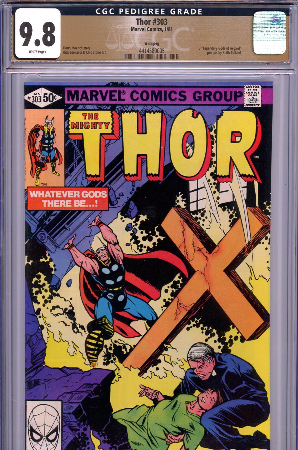 Thor #303 CGC 9.8 w Winnipeg