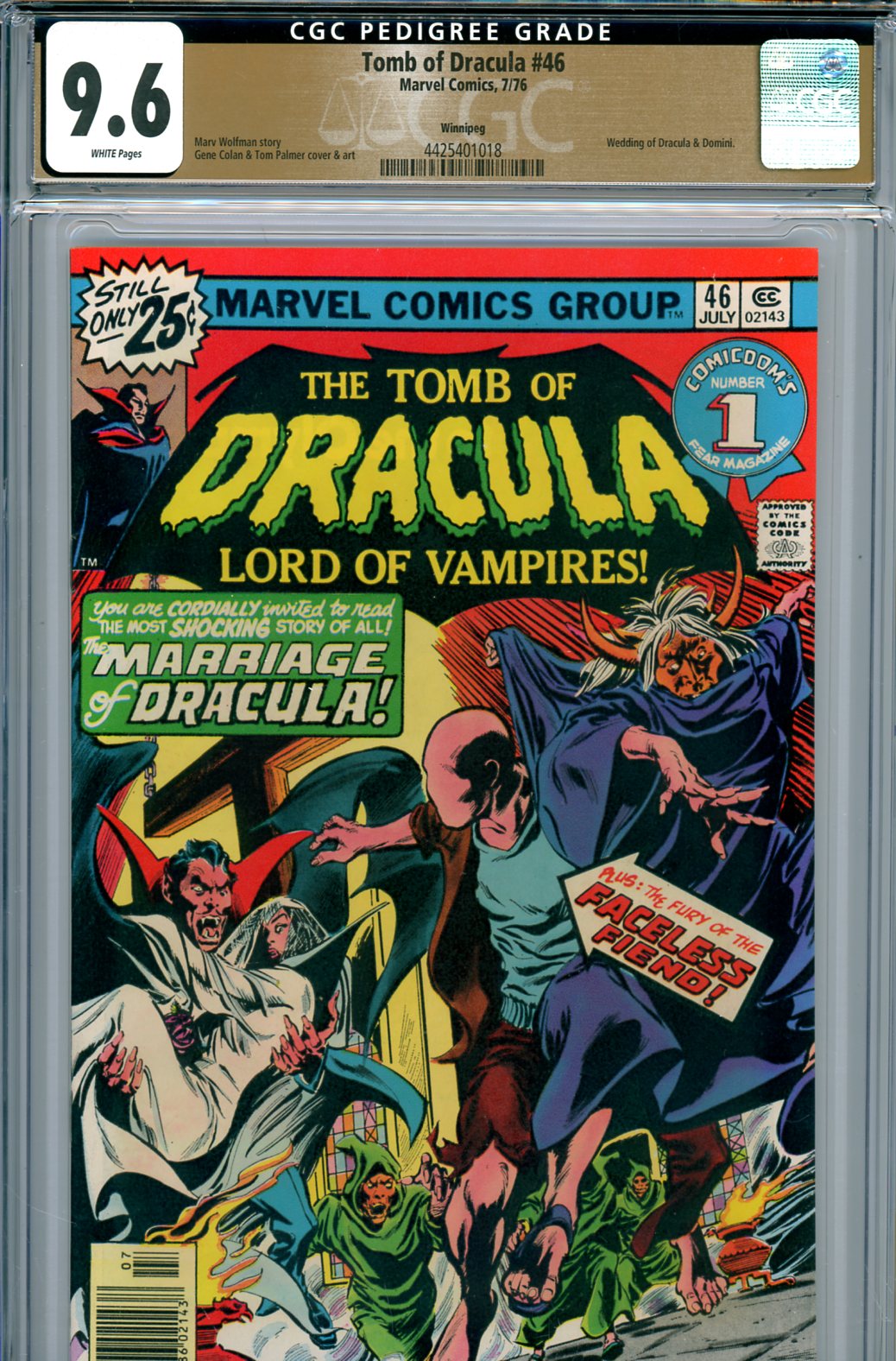 Tomb of Dracula #46 CGC 9.6 w Winnipeg