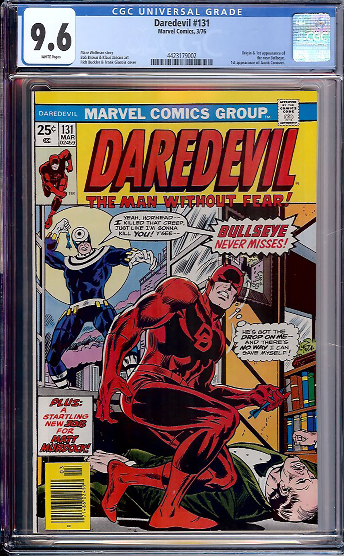 Daredevil #131 CGC 9.6 w