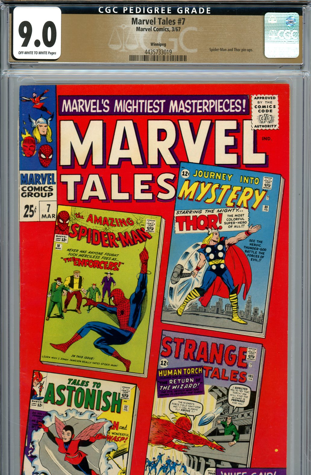 Marvel Tales #7 CGC 9.0 ow/w Winnipeg