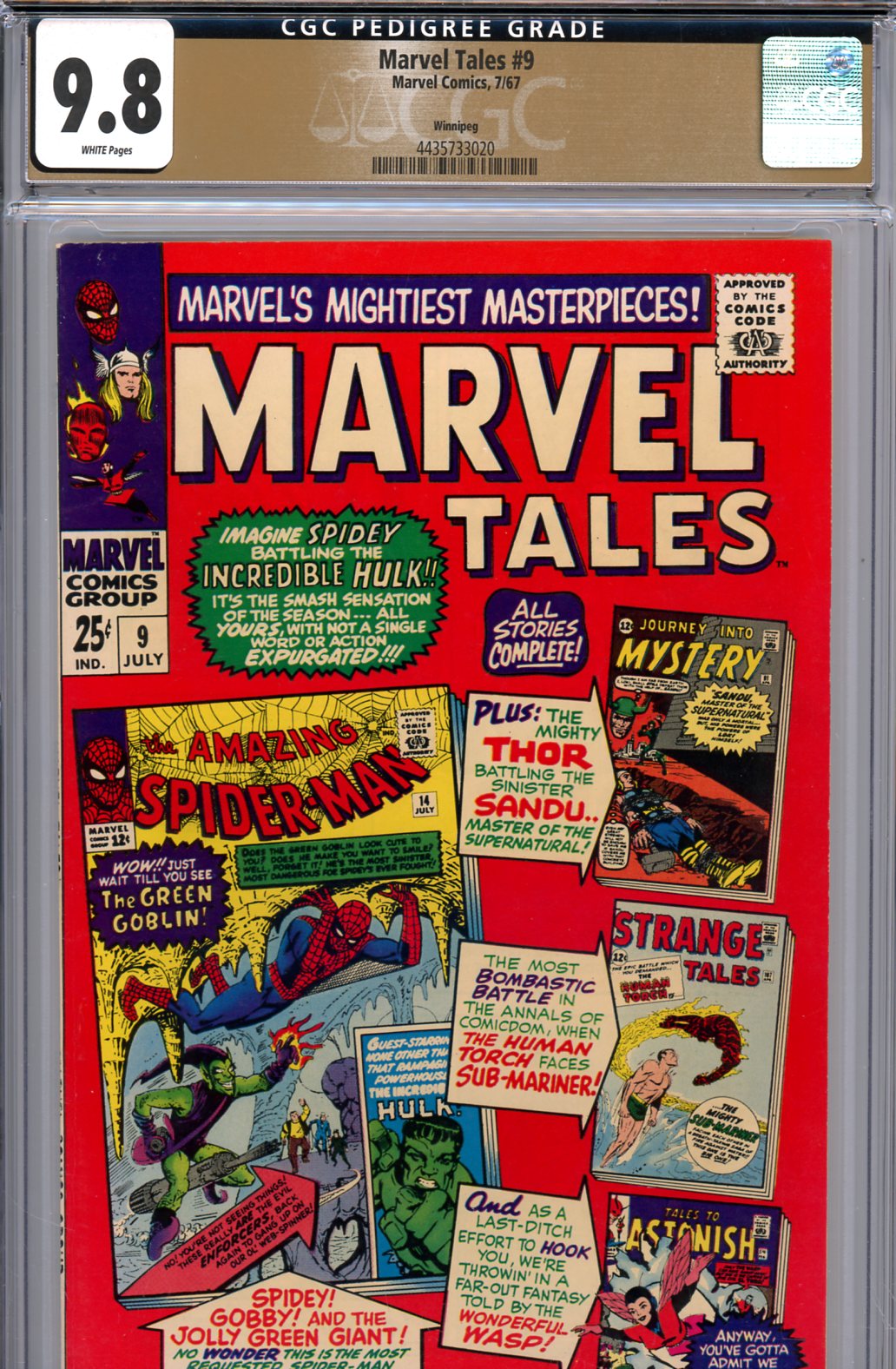 Marvel Tales #9 CGC 9.8 w Winnipeg