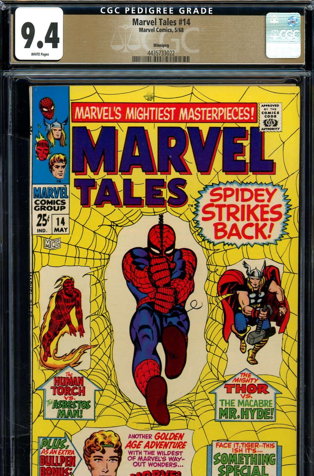 Marvel Tales #14 CGC 9.4 w Winnipeg