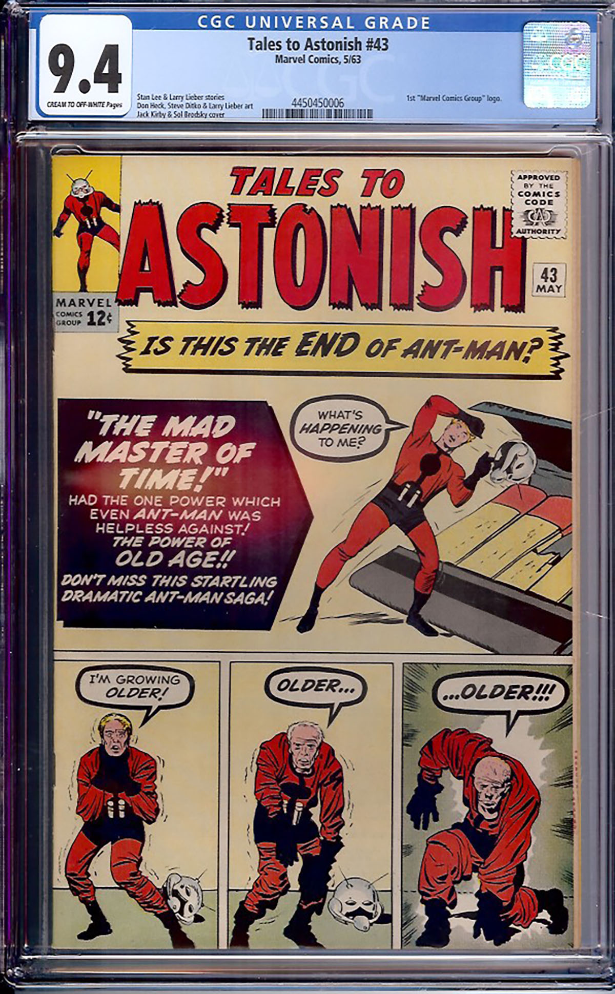 Tales to Astonish #43 CGC 9.4 cr/ow