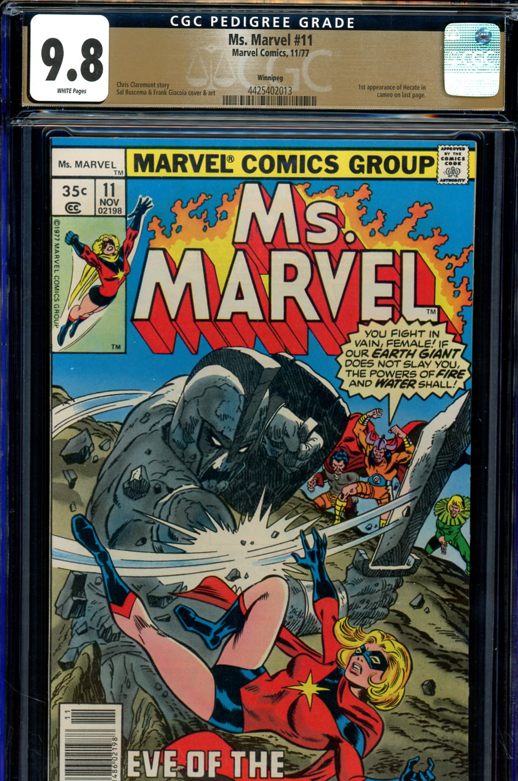 Ms. Marvel #11 CGC 9.8 w Winnipeg