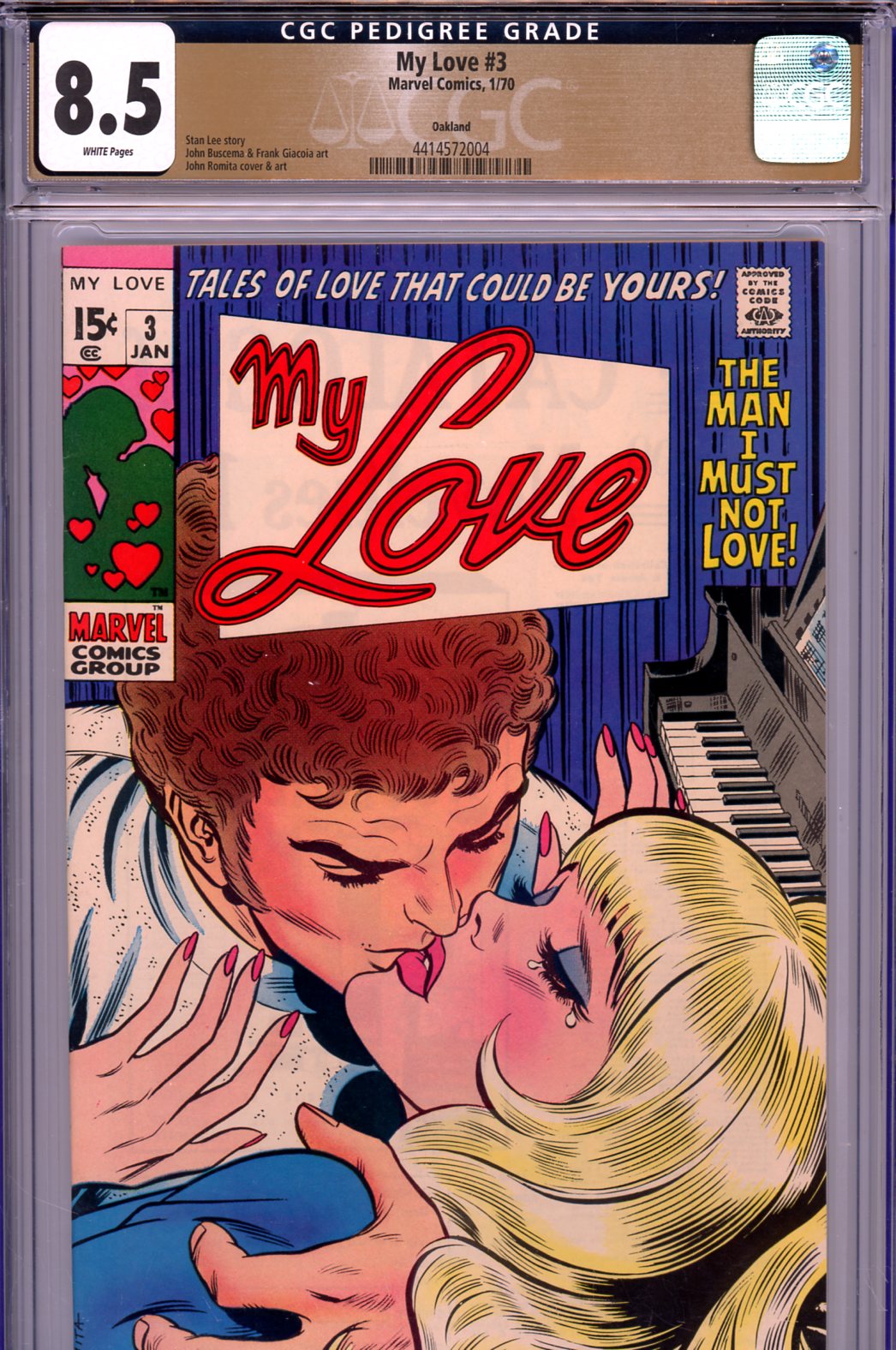 My Love #3 CGC 8.5 w Oakland