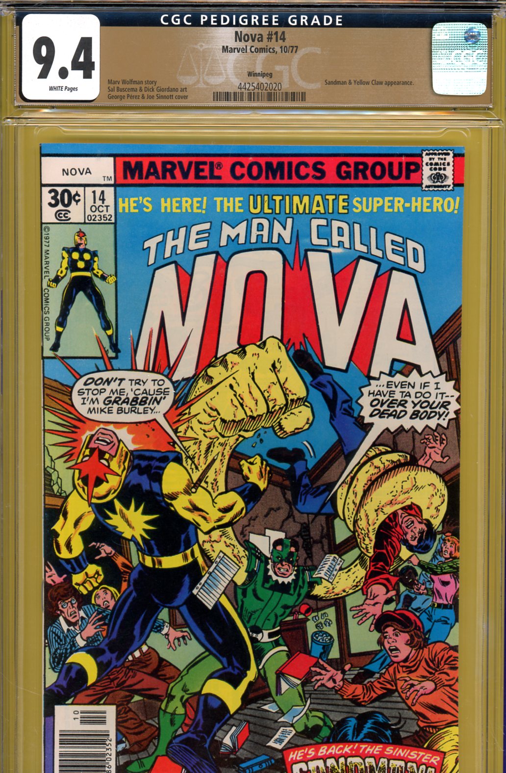 Nova #14 CGC 9.4 w Winnipeg