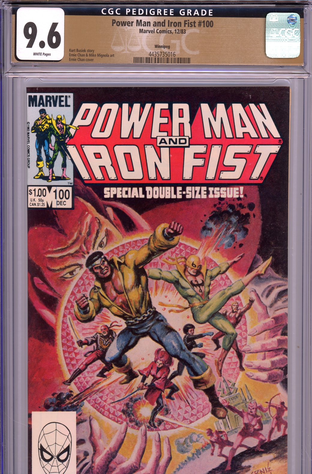 Power Man And Iron Fist #100 CGC 9.6 w Winnipeg