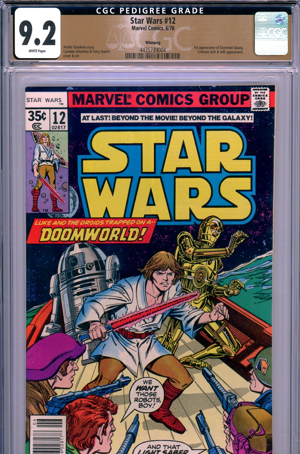 Star Wars #12 CGC 9.2 w Winnipeg