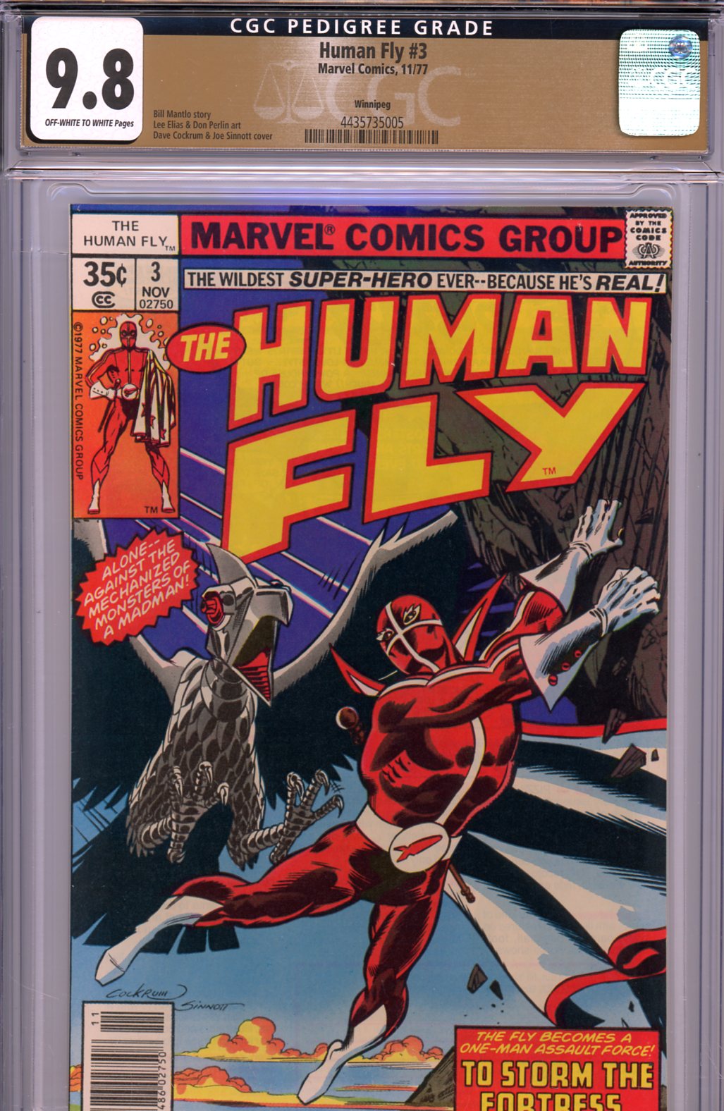 Human Fly #3 CGC 9.8 ow/w Winnipeg