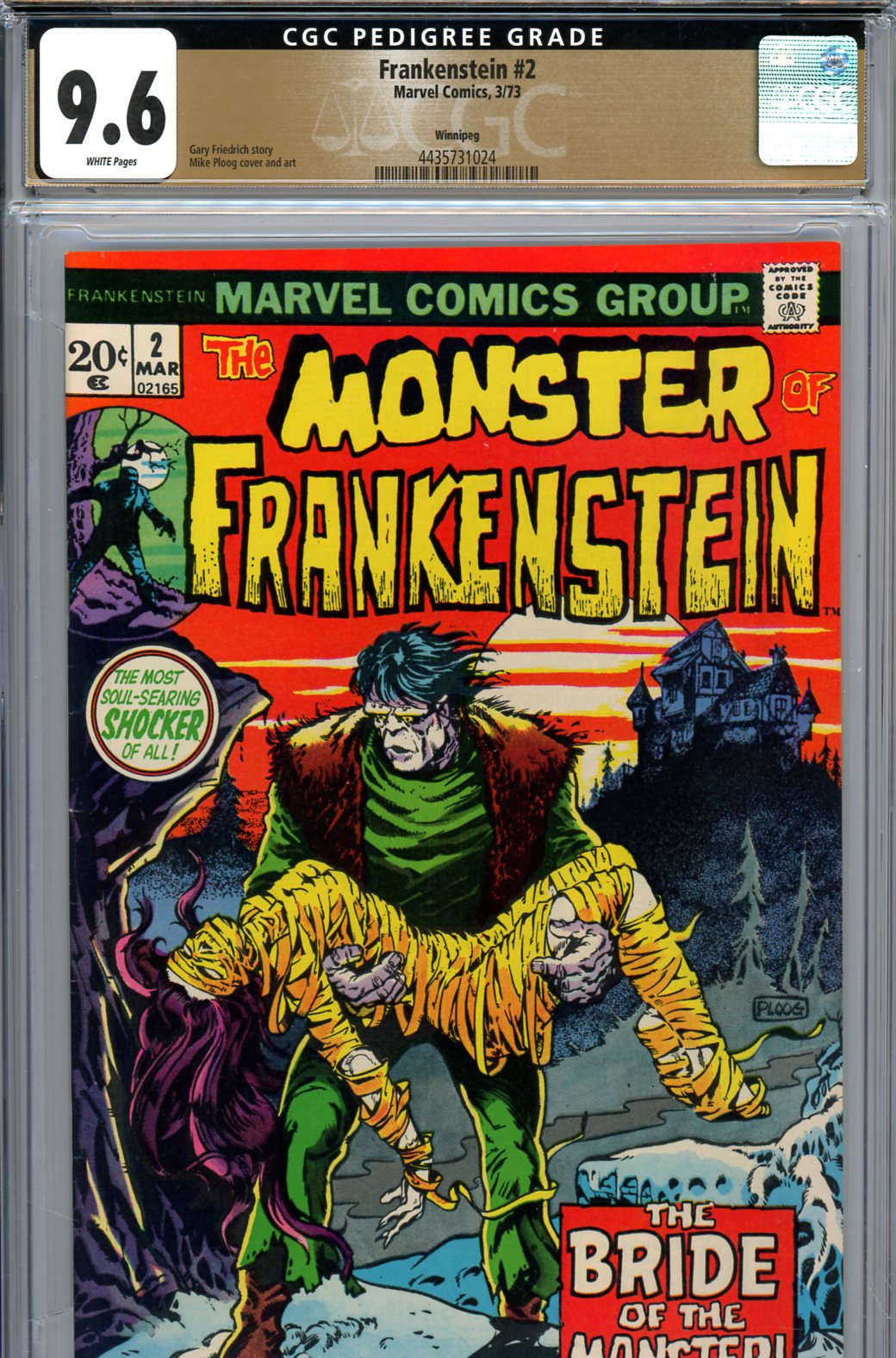 Frankenstein #2 CGC 9.6 w Winnipeg