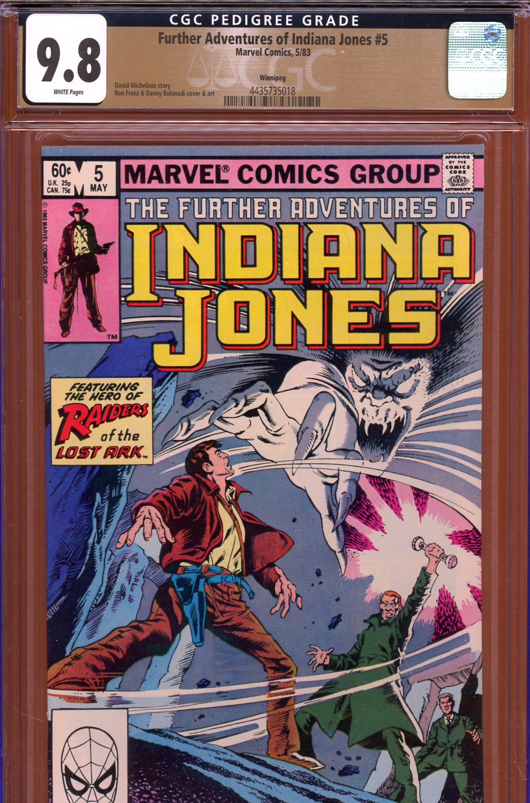 Further Adventures of Indiana Jones #5 CGC 9.8 w Winnipeg