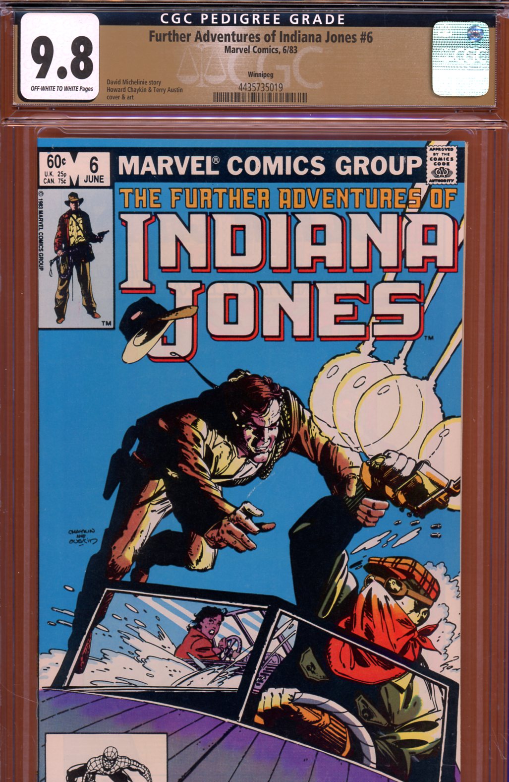 Further Adventures of Indiana Jones #6 CGC 9.8 ow/w Winnipeg