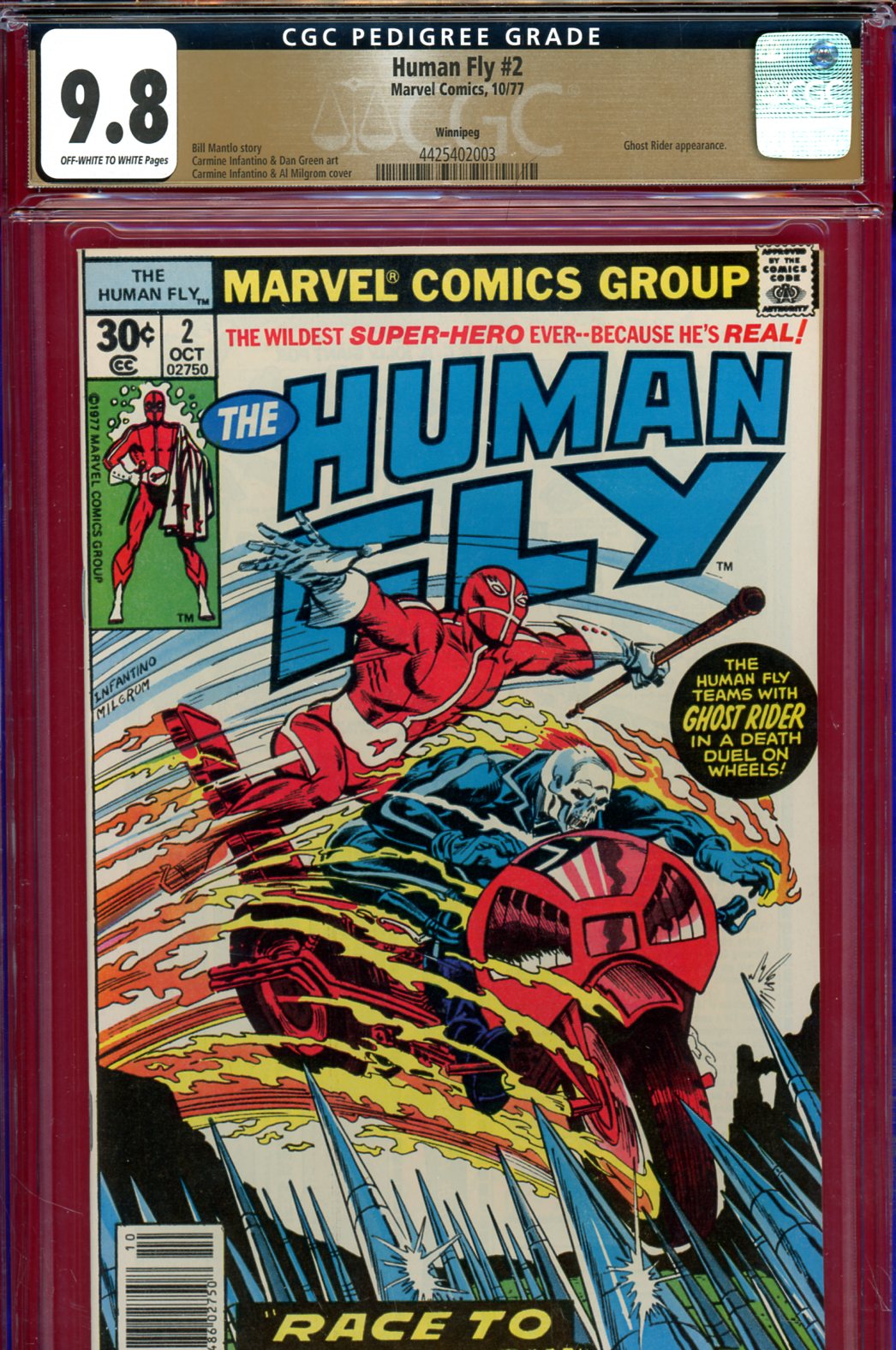 Human Fly #2 CGC 9.8 ow/w Winnipeg