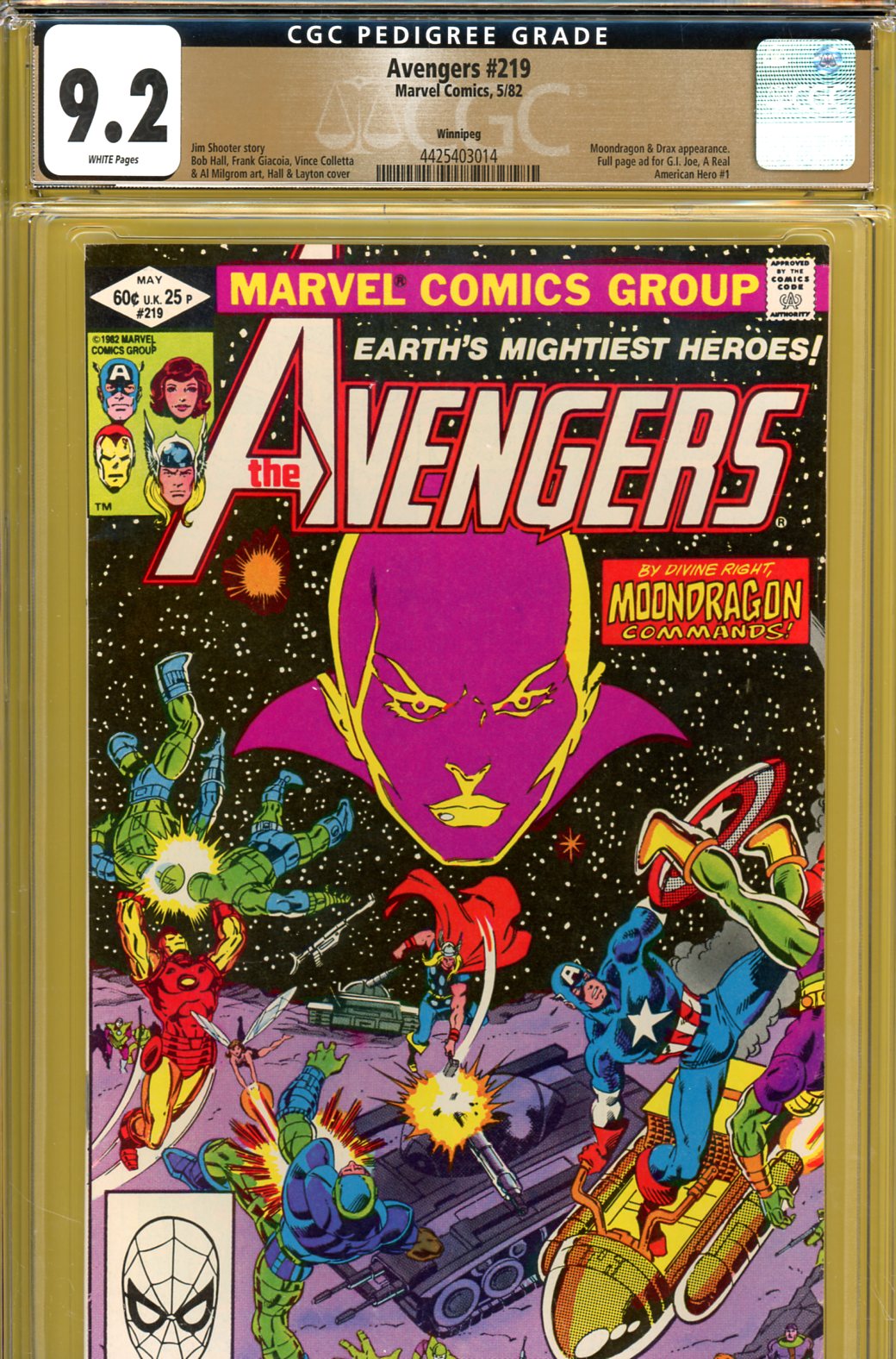 Avengers #219 CGC 9.2 w Winnipeg