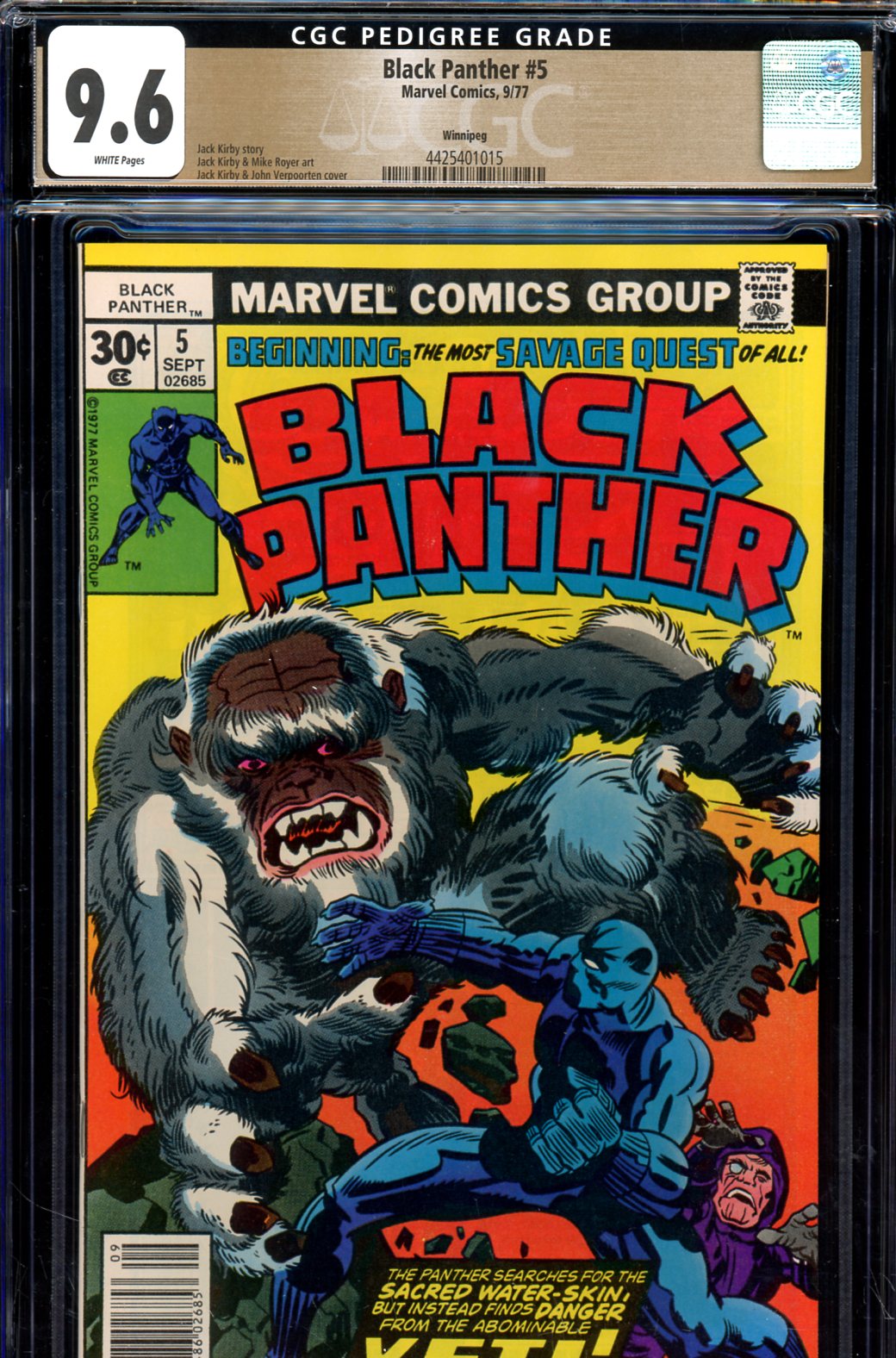 Black Panther #5 CGC 9.6 w Winnipeg