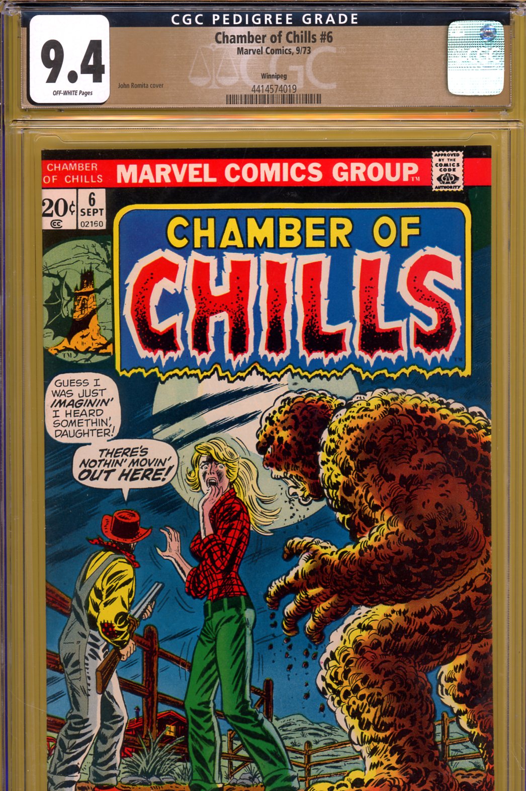 Chamber of Chills #6 CGC 9.4 ow Winnipeg