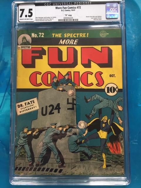 More Fun Comics #72 CGC 7.5 cr/ow Davis Crippen ("D" Copy)