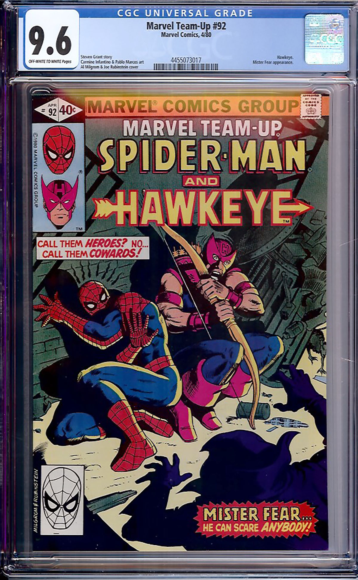 Marvel Team-Up #92 CGC 9.6 ow/w