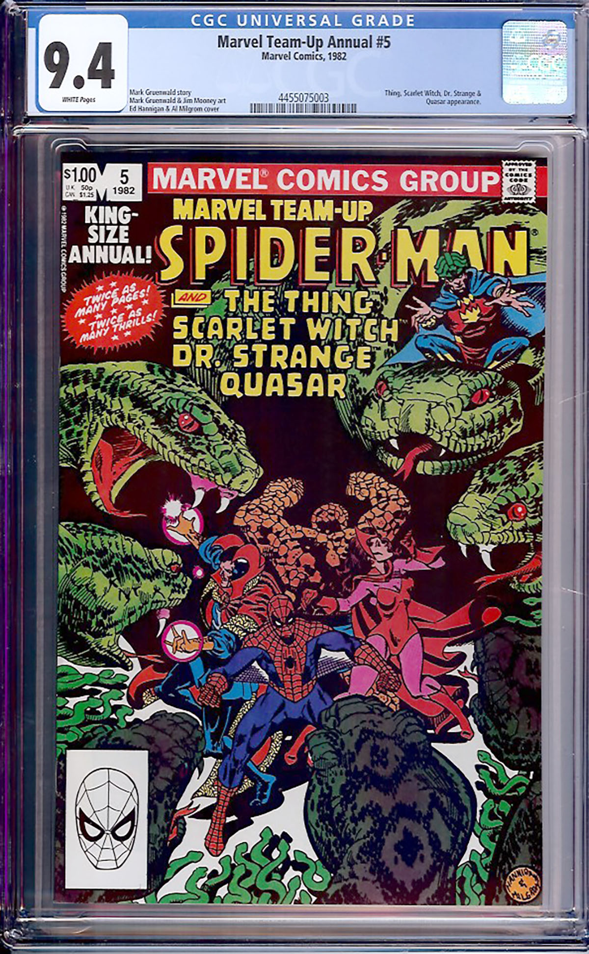 Marvel Team-Up Annual #5 CGC 9.4 w