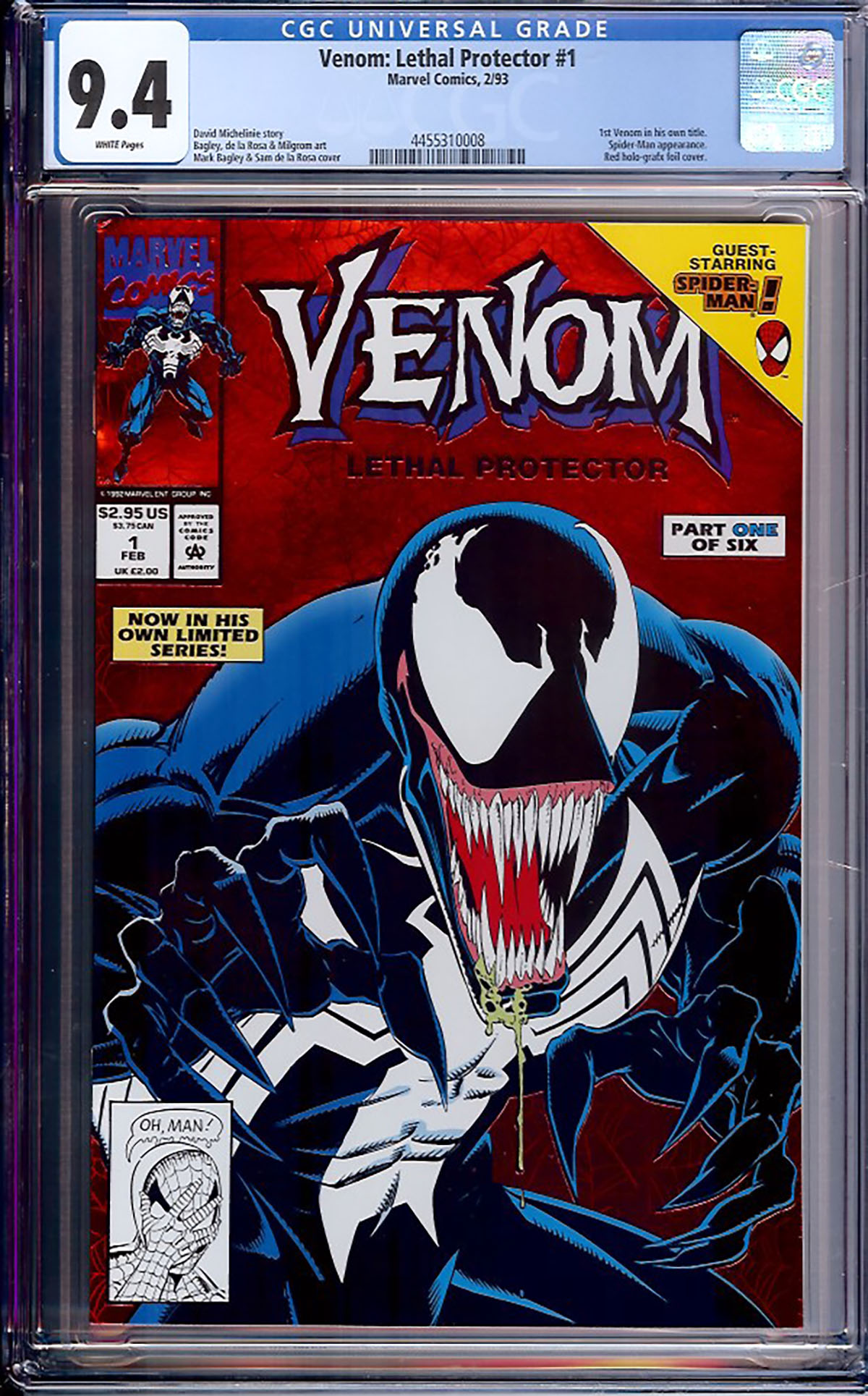 Venom: Lethal Protector #1 CGC 9.4 w