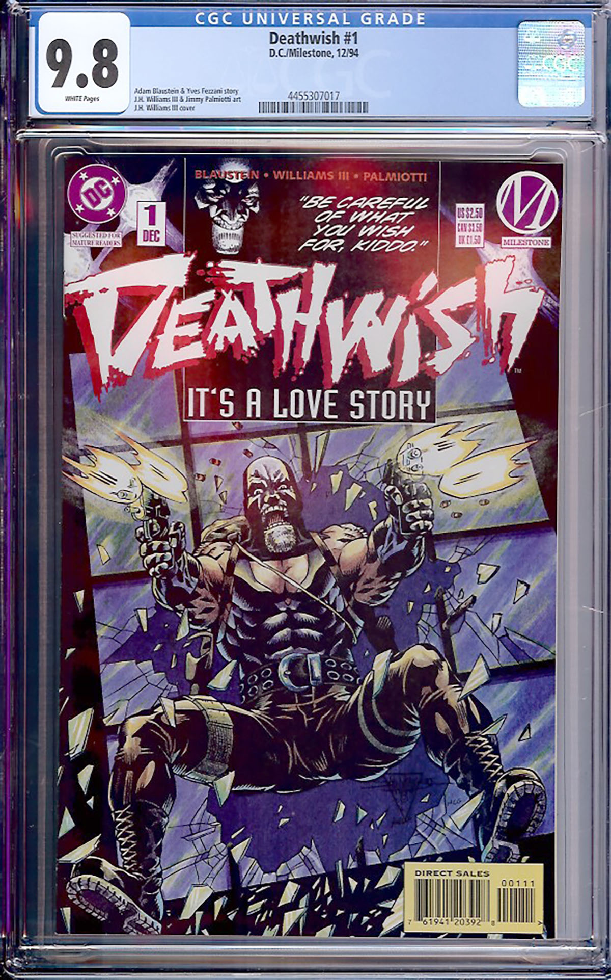 Deathwish #1 CGC 9.8 w