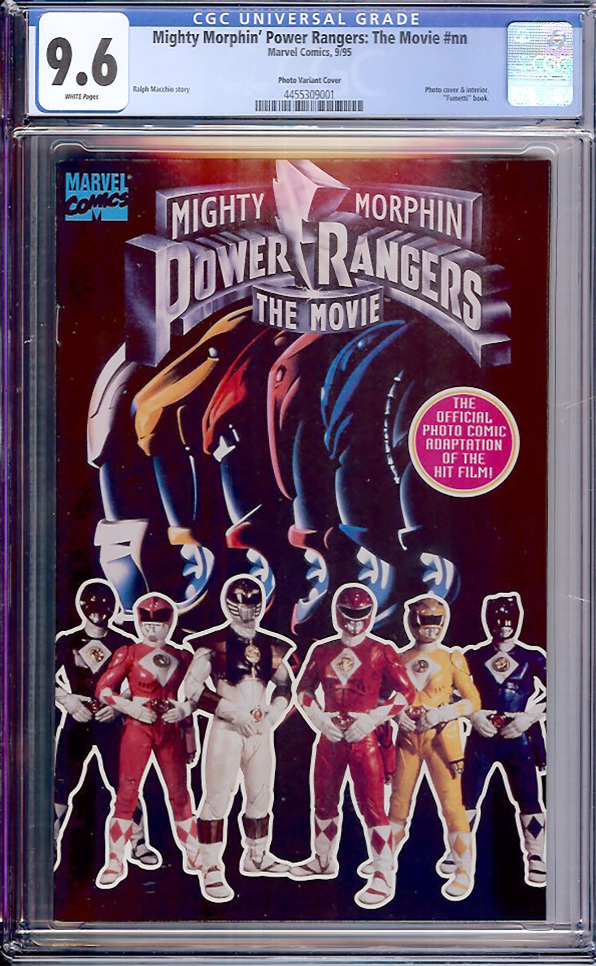 Mighty Morphin Power Rangers: The Movie #1 CGC 9.6 w Photo Cover Variant