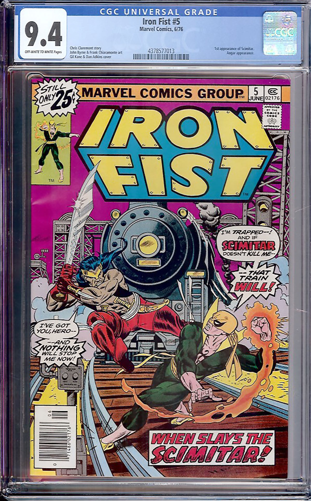 Iron Fist #5 CGC 9.4 ow/w