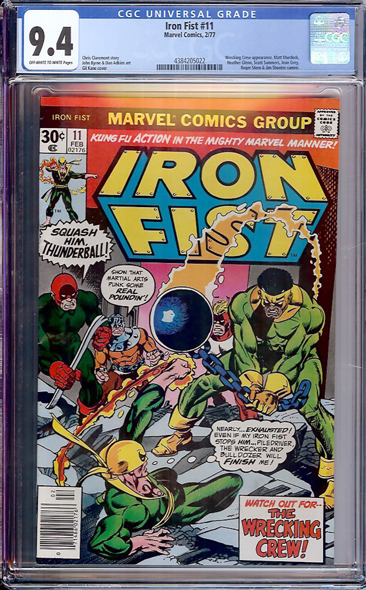 Iron Fist #11 CGC 9.4 ow/w