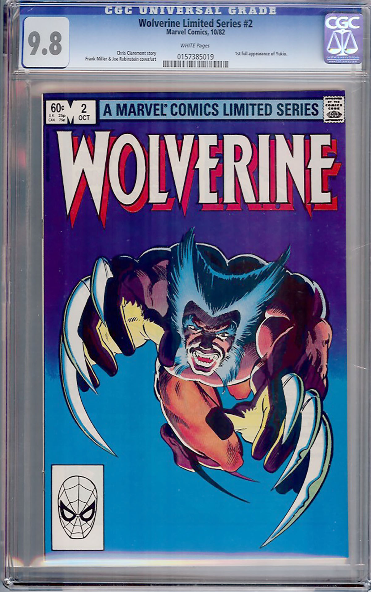 Wolverine Limited Series #2 CGC 9.8 w