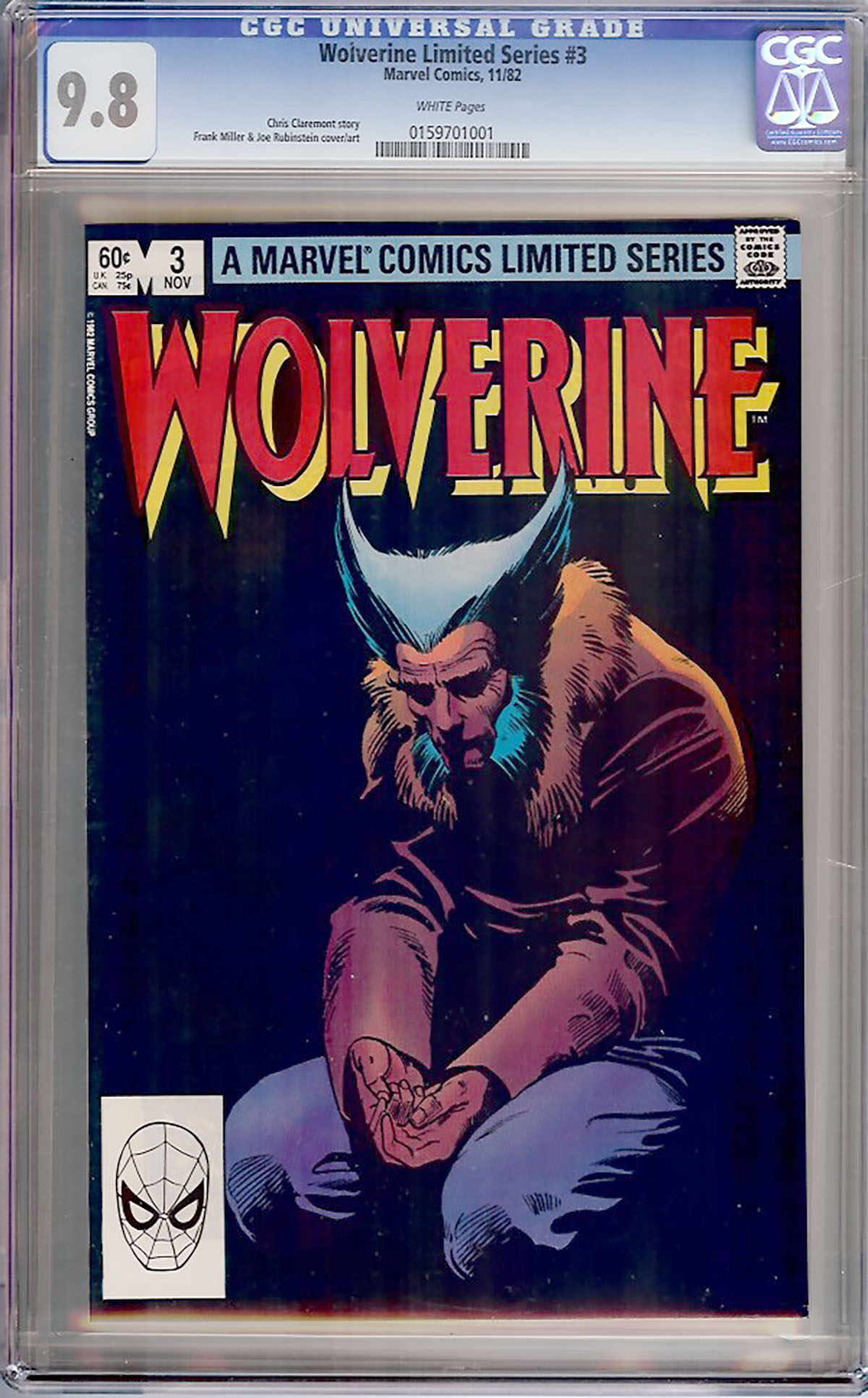 Wolverine Limited Series #3 CGC 9.8 w