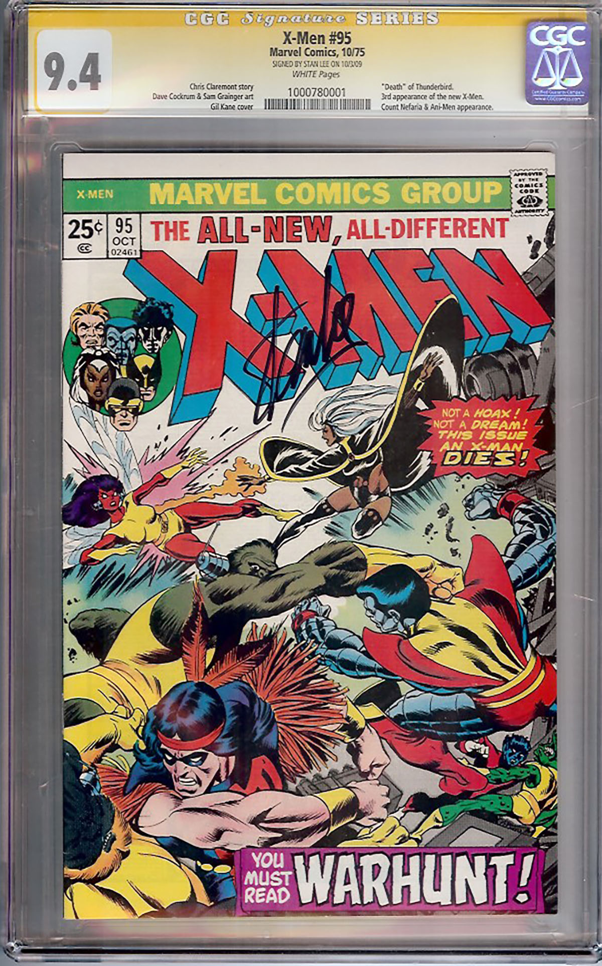 X-Men #95 CGC 9.4 w CGC Signature SERIES