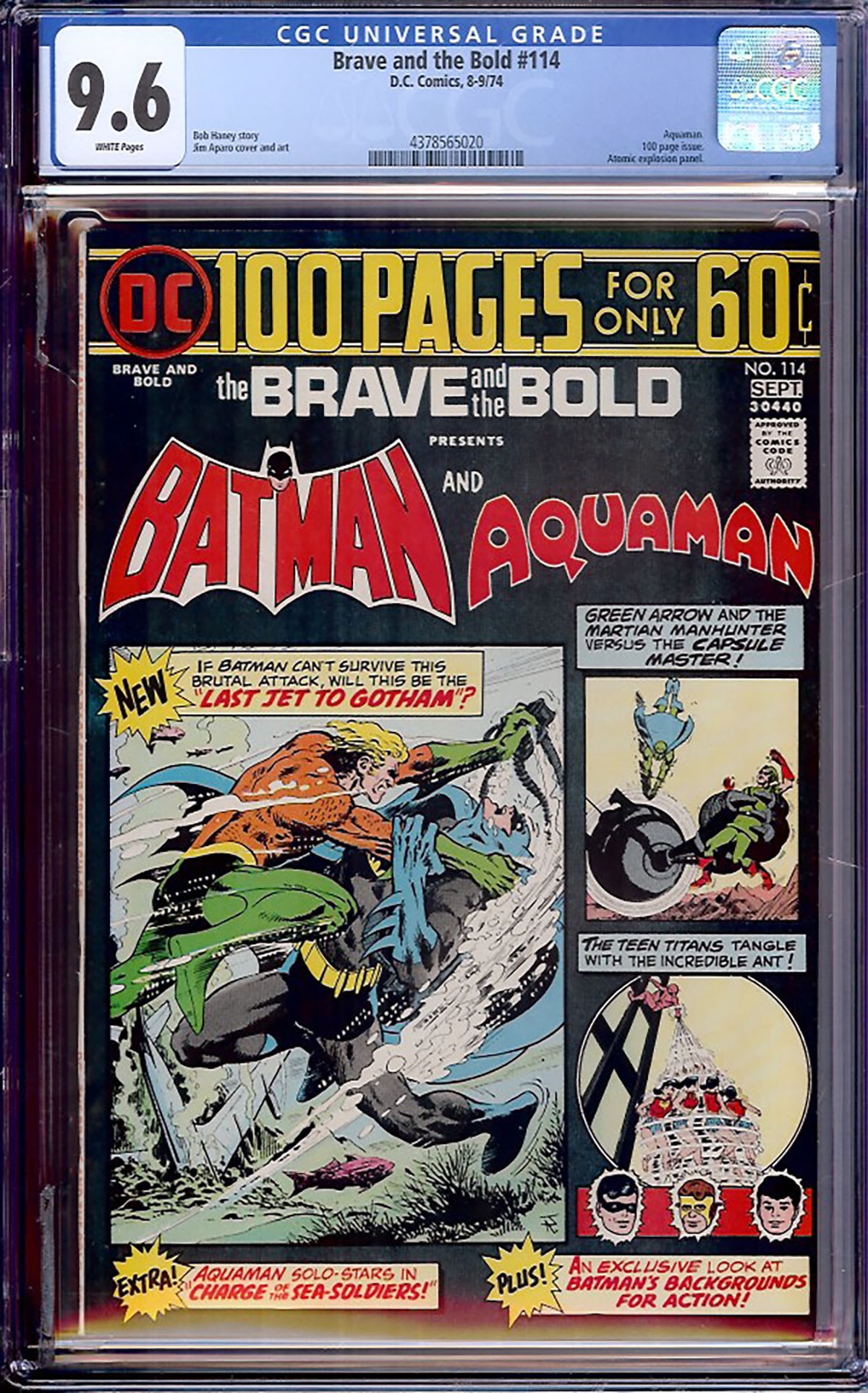 Brave and the Bold #114 CGC 9.6 w