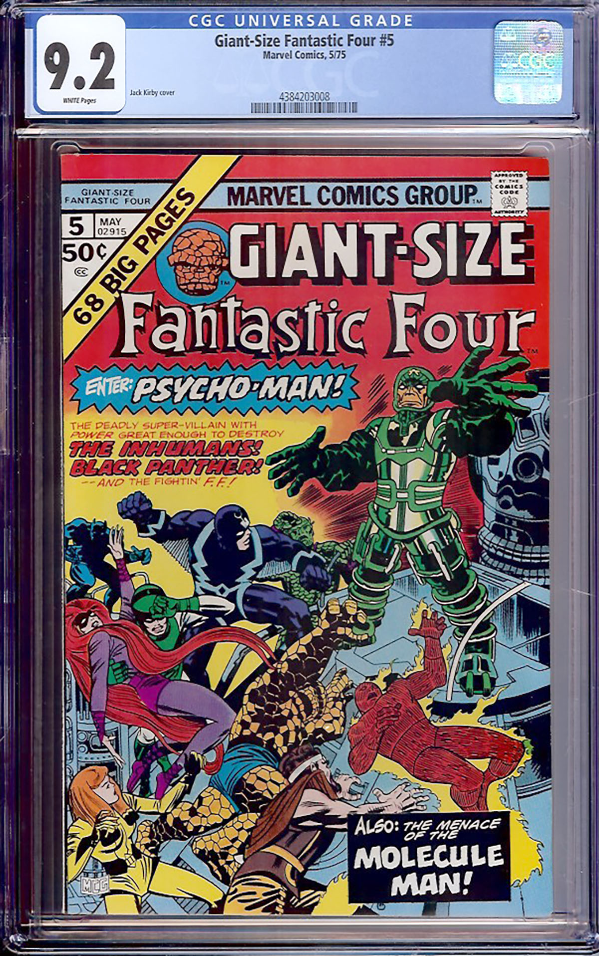 Giant-Size Fantastic Four #5 CGC 9.2 w