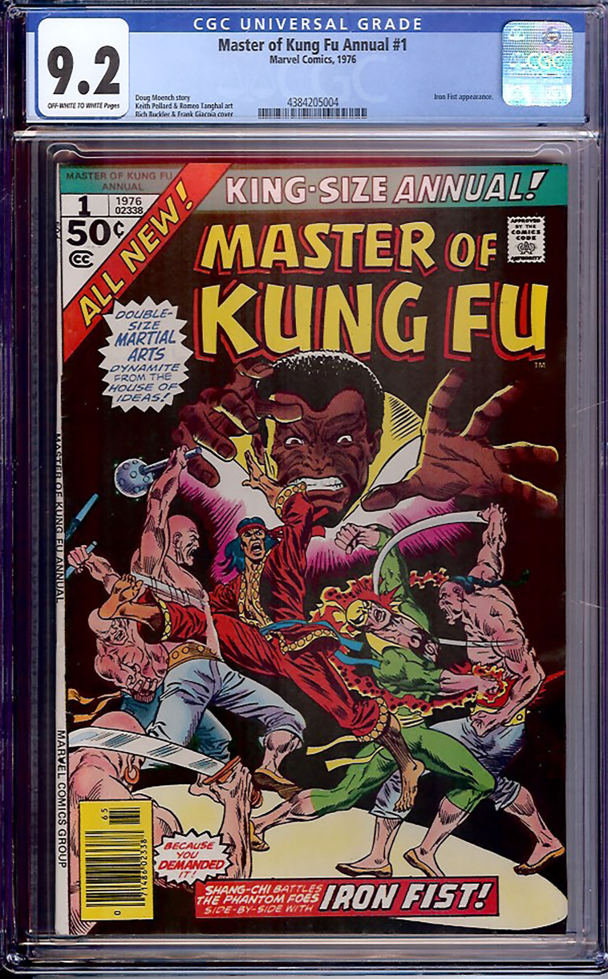 Master of Kung Fu Annual #1 CGC 9.2 ow/w