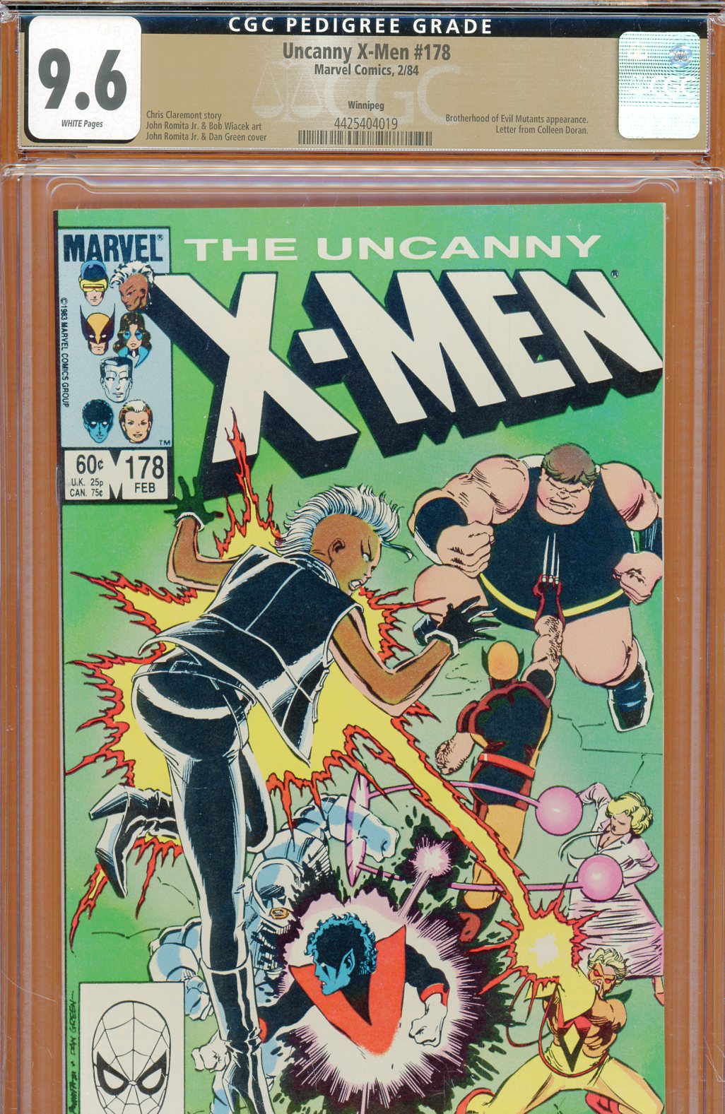 Uncanny X-Men #178 CGC 9.6 w Winnipeg