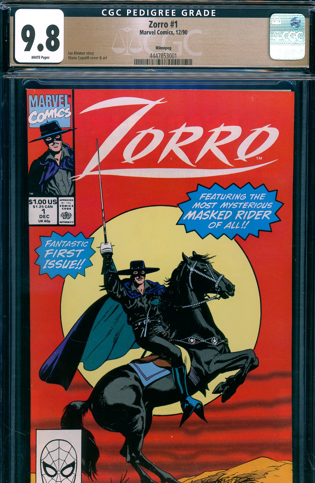 Zorro #1 CGC 9.8 w Winnipeg