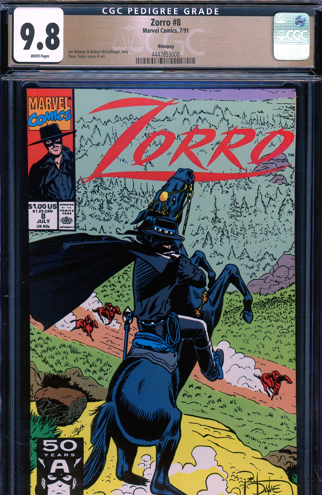 Zorro #8 CGC 9.8 w Winnipeg